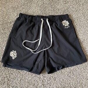 Darc Sport Wolves Shorts Mens L Black Limited 348/1000 Gym Lined 5 Inseam